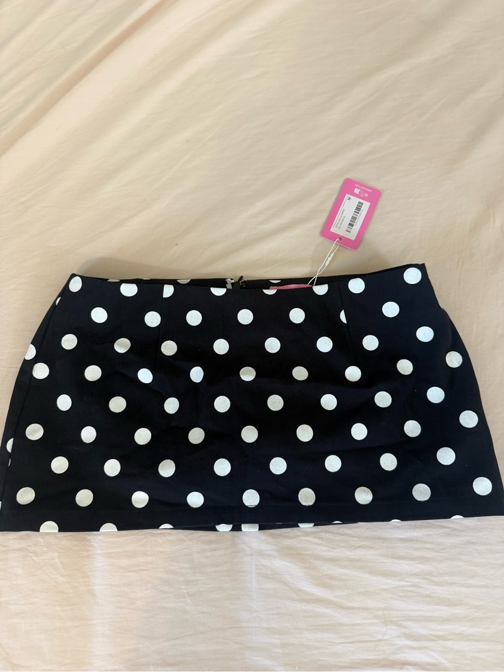 Edikted Black and White Polka Dot Mini Skirt